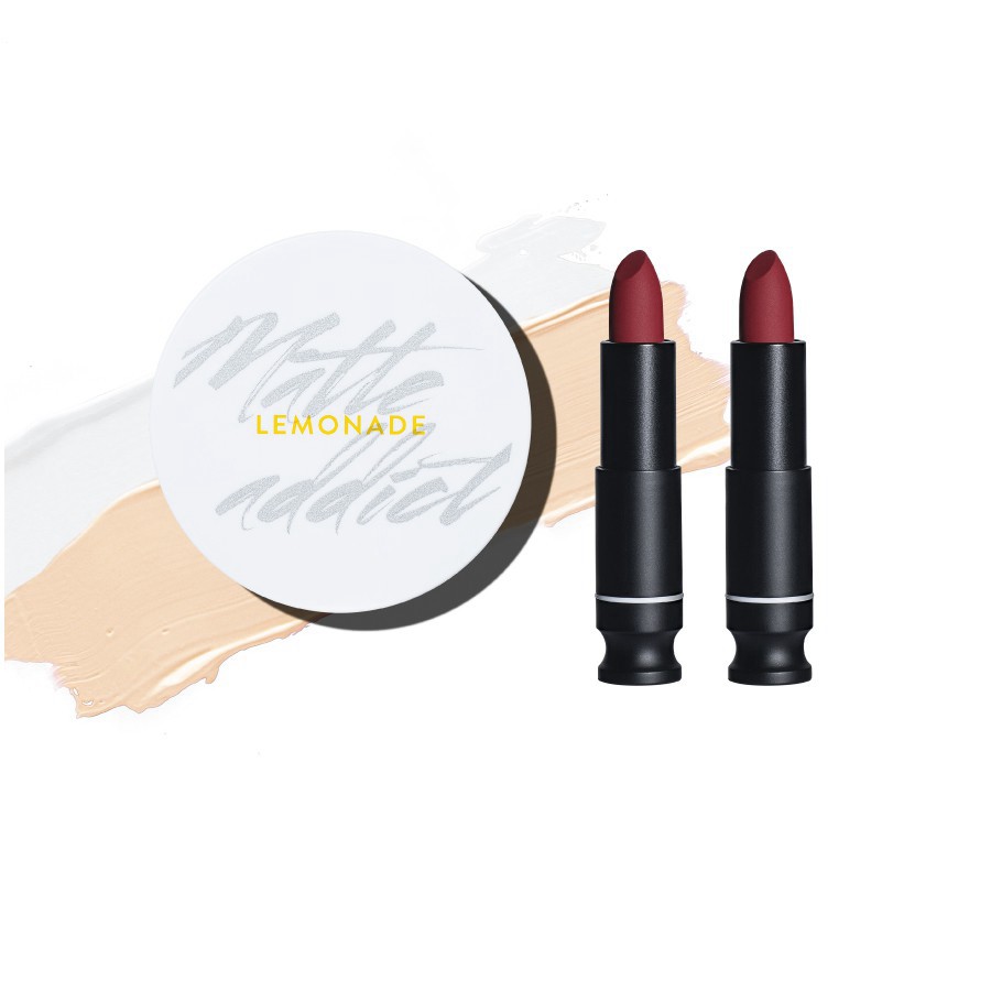 tuan099 Combo LEMONADE 02 Son lì dạng thỏi Matte Addict Lipstick (3.8g x2) & 01 Phấn nước Matte Addict Cushion 16g tuan0 | BigBuy360 - bigbuy360.vn