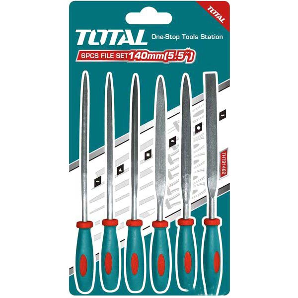 3x140mm Bộ giũa sắt 6 chi tiết Total THT91462