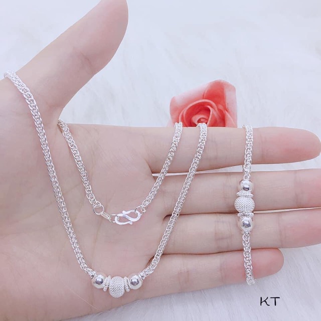 DÂY CHUYỀN VÀ LẮC TAY THÂN TRÒN CHO BÉ YÊU - CHẤT LIỆU BẠC TA