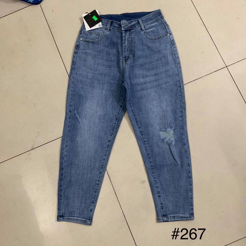 Quần baggy nữ, quần jean rách bigsize từ 61-86kg, vải jean co giãn 4 chiều ...