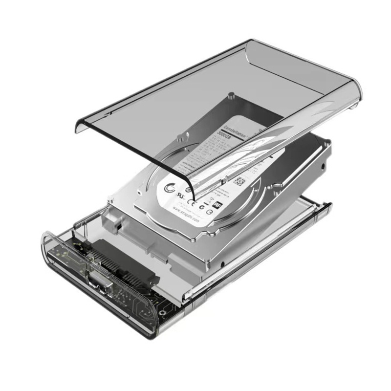 Hộp Đựng Ổ Cứng Di Động 2 5-inch Cơ Học Trong Suốt Cổng Type-C HDD Sang Usb3 1