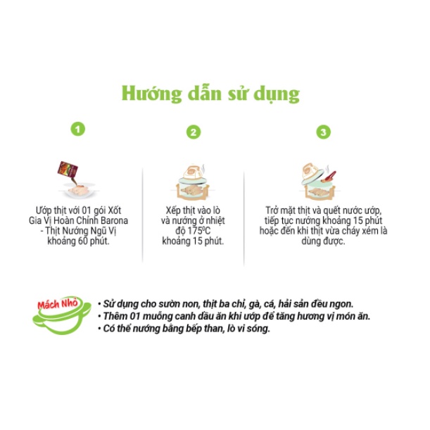 Xốt Gia Vị Hoàn Chỉnh BARONA - Thịt Nướng Ngũ Vị 80g