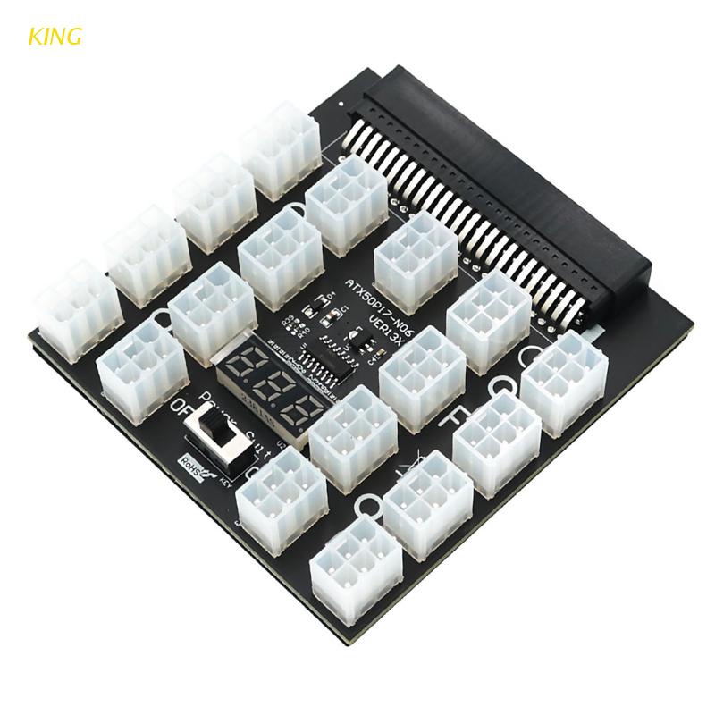 Bo Mạch Chuyển Đổi Nguồn Điện 50Pin Sang 17 PCIe 6Pin Cho Thẻ Đồ Họa Bitcoin