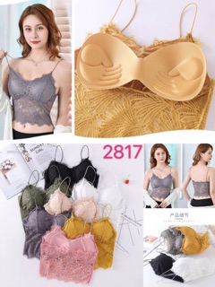 Áo Bra Ren Lá Dáng Lửng