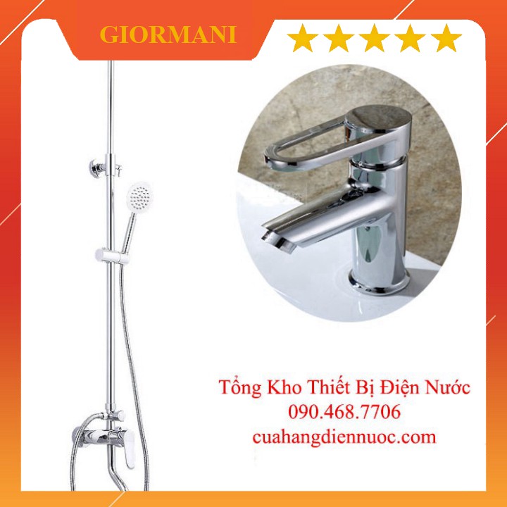 Sen tắm, Combo bộ sen cây kèm vòi lavabo nóng lạnh cao cấp SC20-SNL15