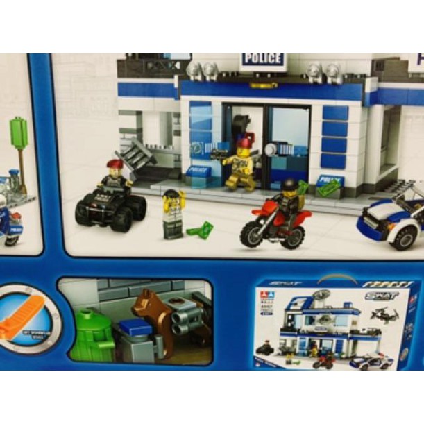 Lắp Ráp Xếp Hình LEGO City Xếp Hình Sở Cảnh Sát SWAT POLICE 382 mảnh