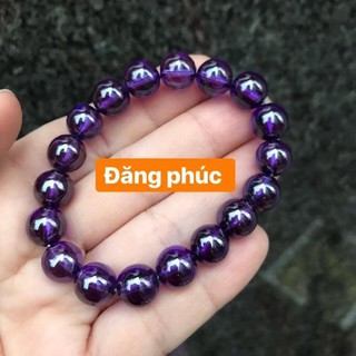 Vòng tay đá topaz tím thiên nhiên 10ly