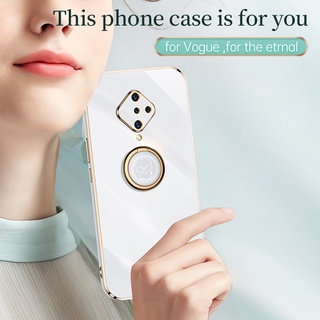 Ốp điện thoại viền thẳng bảo vệ camera sang trọng cho Vivo S1 Pro