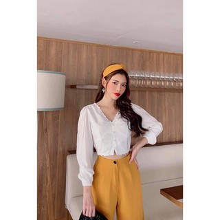 Áo Croptop áo croptop kiểu áo croptop trắng áo croptop cổ tim áo croptop ôm áo croptop kiểu áo croptop tay dài