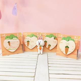 Giấy note cà rốt kèm bút siêu cute