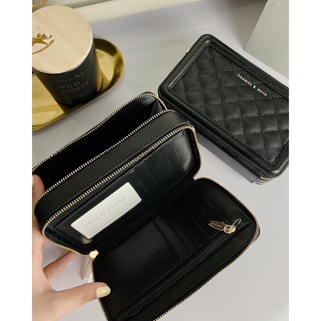 Túi hộp CNk Quilted Long Wallet