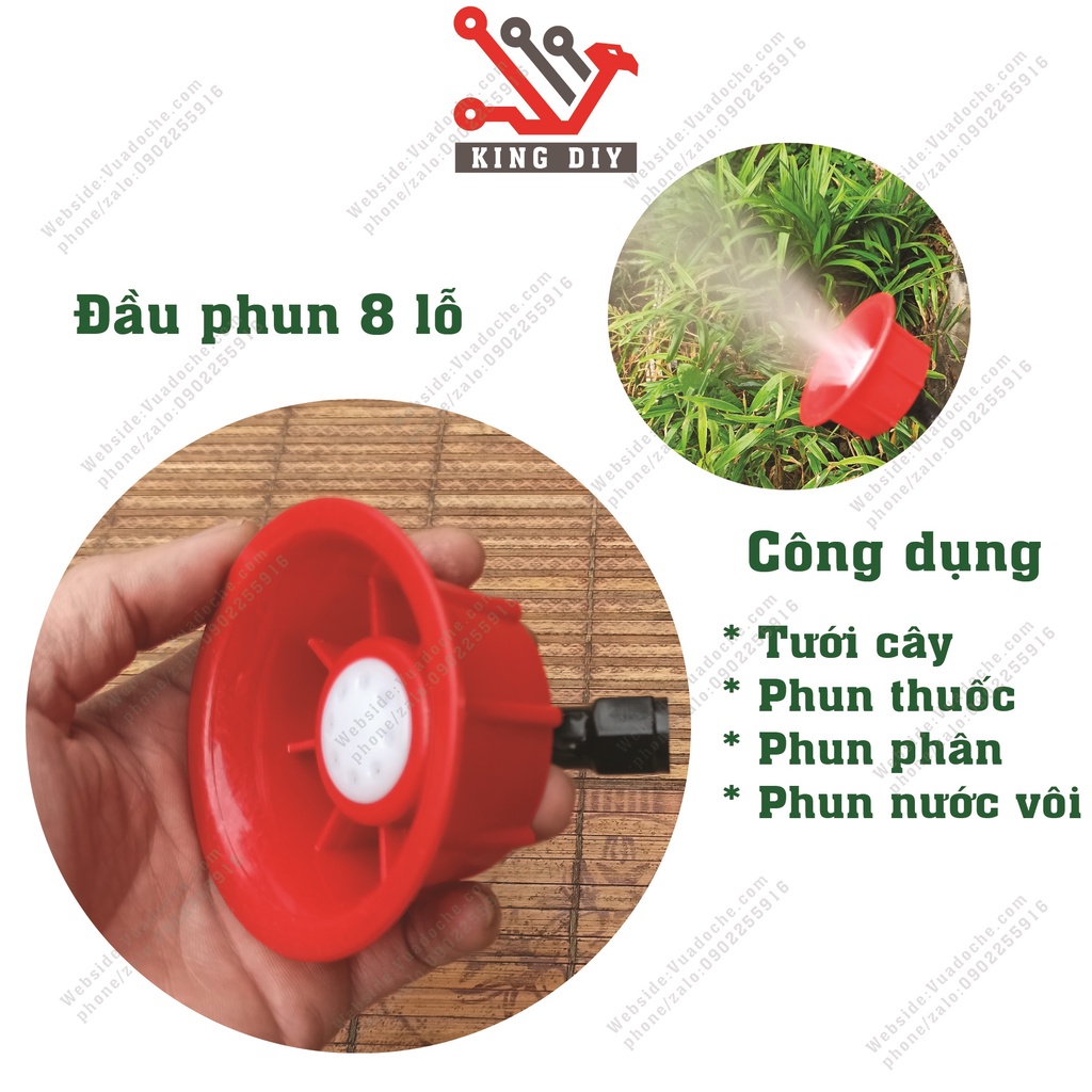 Đầu phun tưới phân bón lá thuốc bảo vệ thực vật có loa chắn gió 8 lỗ [ CHẤT LIỆU CAO CÂP ]