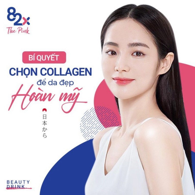 Nước uống bổ sung collagen giúp trắng da, mờ nám tàn nhàng, chống lão hóa da 82x The Pink Collagen -  CHÍNH HÃNG