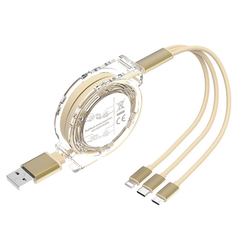 XIAOMI HUAWEI Dây Cáp Sạc USB Loại C 3 Trong 1 Có Thể Rút Gọn Cho iP 13 12 11 XS XR Micro USB Type C 1M Tiện Dụng Samsung