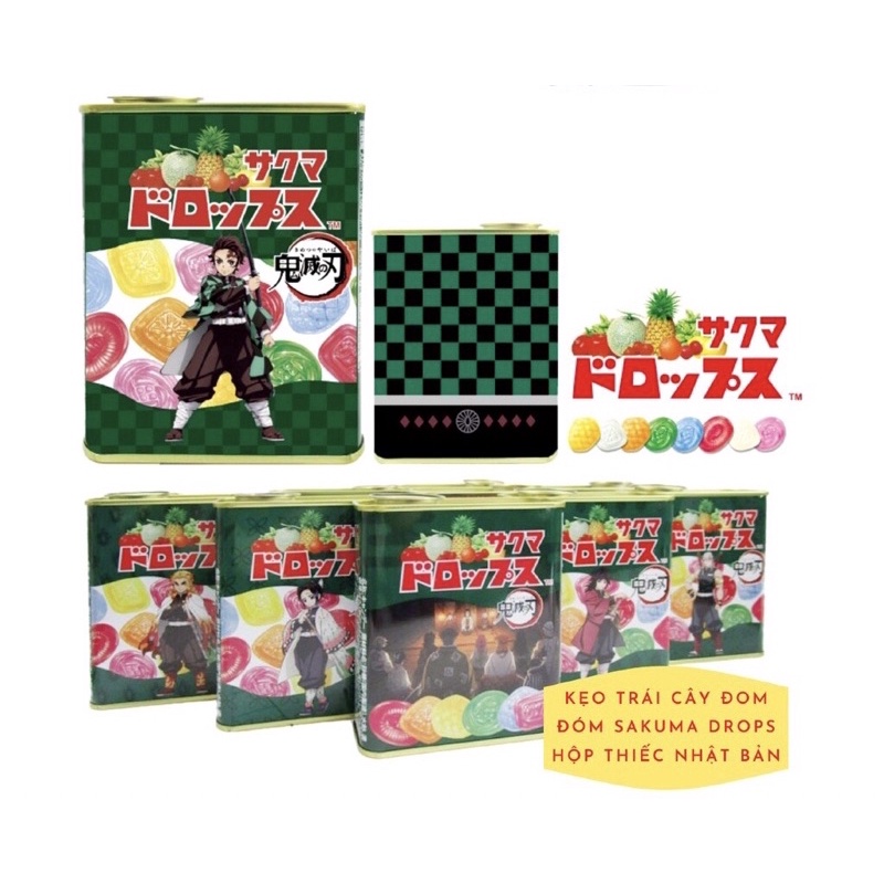 Kẹo trái cây Sakuma 80g phiên bản Thanh Gương Diệt Quỷ