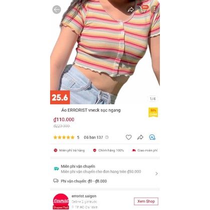 PASS ÁO CROPTOP ERRORIST CÂU VỒNG