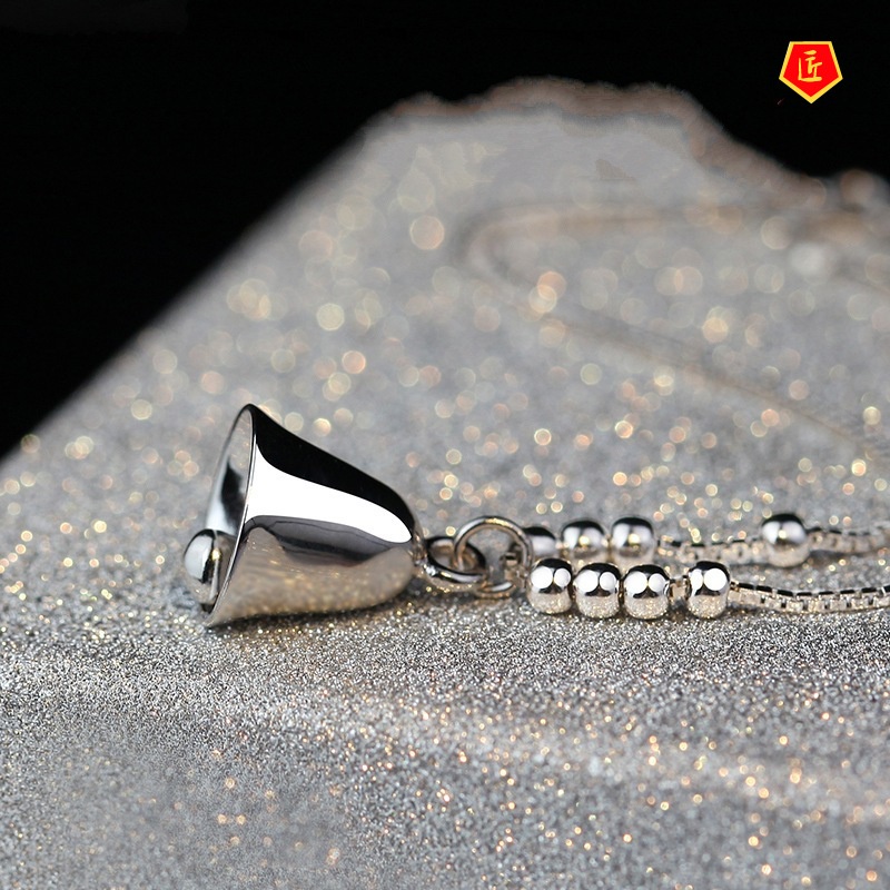 Vòng Tay Bạc Phối Chuông Thời Trang Xinh Xắn