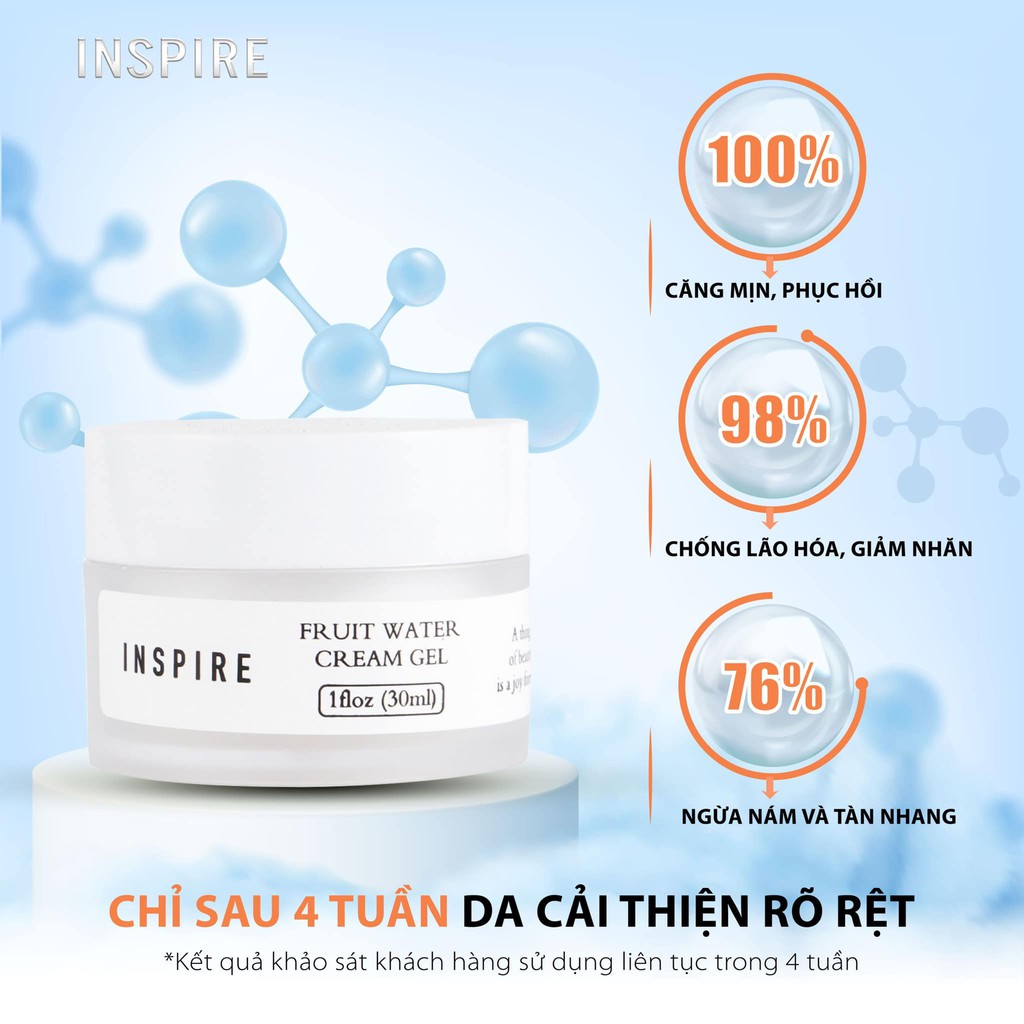 Kem Dưỡng Ẩm Dưỡng Da Chuyên Sâu INSPIRE Fruit Water Cream Gel 30ml