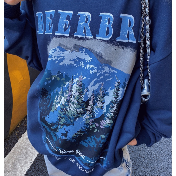 Áo tay dày thiết kế mỏng dáng rộng thời trang phong cách cổ điển dành cho nữ