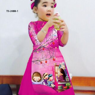 Set áo dài bé gái
