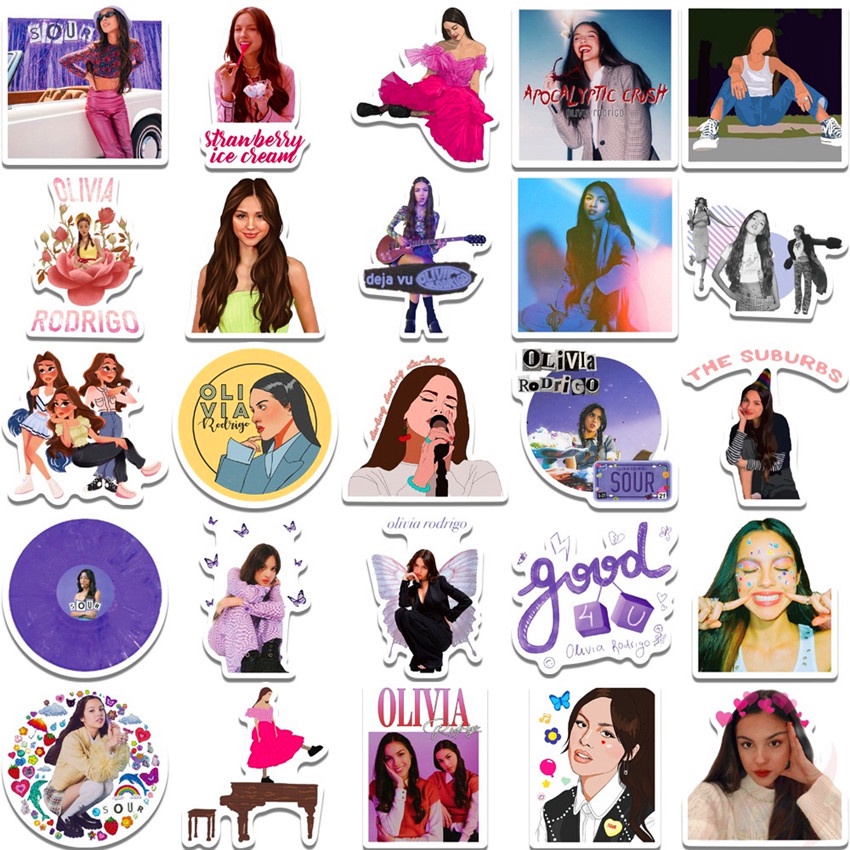 ❉ Olivia Rodrigo Series 04 Stickers ❉ 50Pcs/Set DIY Waterproof Fashion Doodle Decals Stickers