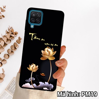 Ốp điện thoại Samsung A12 - Samsung A22 chất liệu KÍNH tráng gương in hình tâm an vạn sự an,ốp lưng bền đẹp
