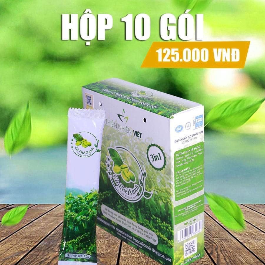 COMBO 2 hộp cà phê xanh * Green coffee * Chính hãng * Giảm Cân * Kháng mỡ (hộp 10 gói)