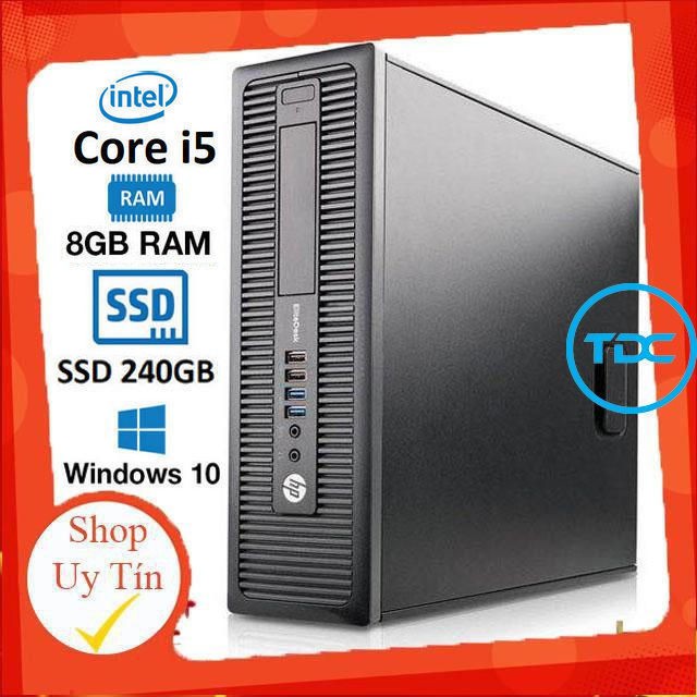 Máy tính để bàn HP ProDesk 600 G1 SFF CPU intel core i5 4570 - Ram DR3 8GB - Ổ cứng SSD 240GB. Quà Tặng