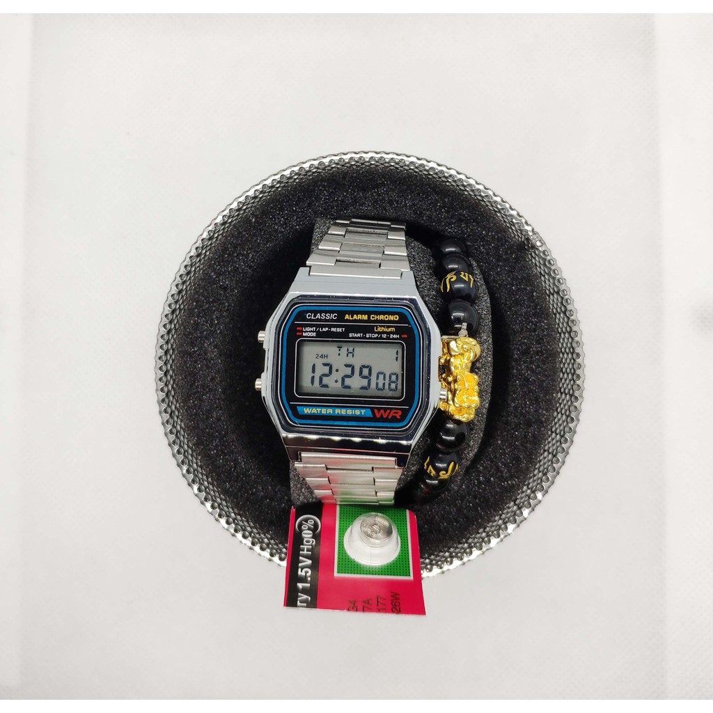 Đồng hồ nam nữ A159 full box Máy Nhật chống nước kính chống xước cá tính