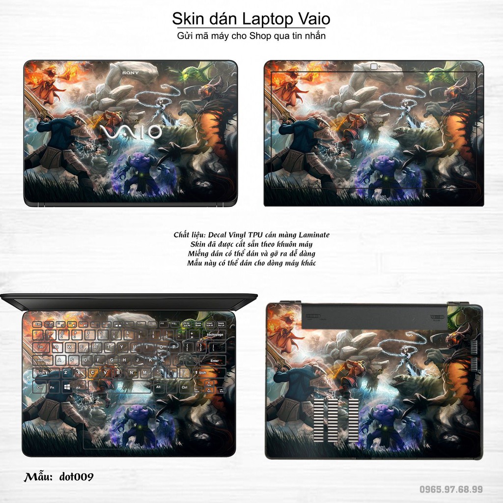 Skin dán Laptop Sony Vaio in hình Dota 2 _nhiều mẫu 2 (inbox mã máy cho Shop)