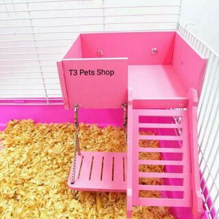 Tầng + xích đu gỗ dành cho hamster