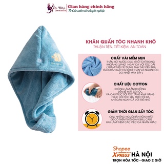 Khăn quấn khô tóc QH lactus season khăn ủ tóc nhanh khô siêu thấm hút dày dặn mềm mịn