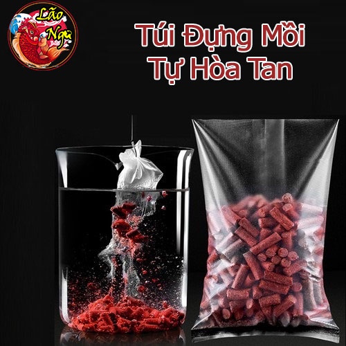 Túi Đựng Mồi Câu Cá Tự Hòa Tan Trong Nước (gồm 50 túi)