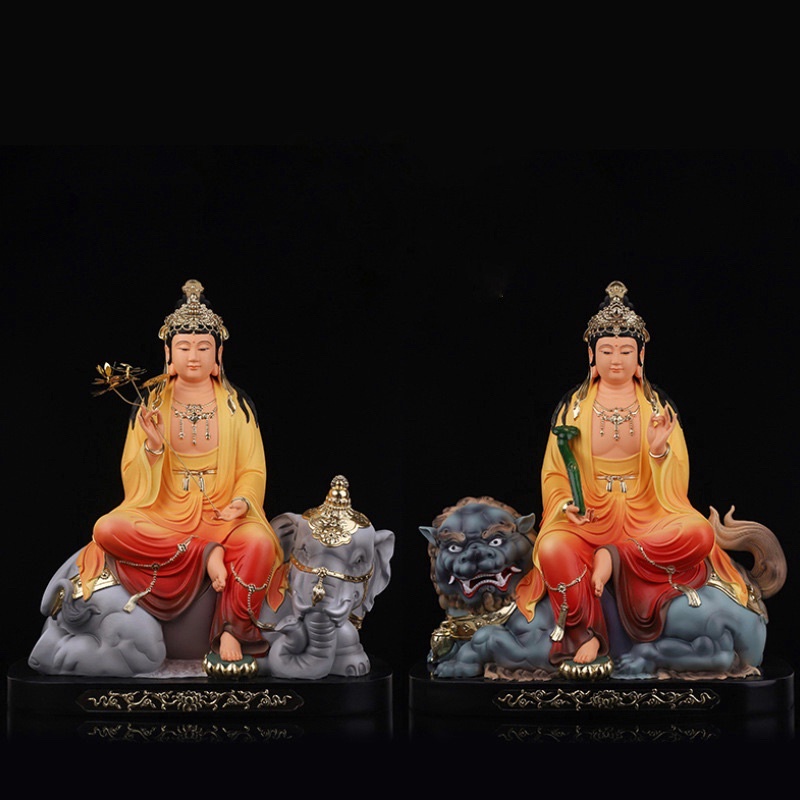 Tượng văn thù phổ hiền bồ tát - Văn thù bồ tát - Phổ hiền