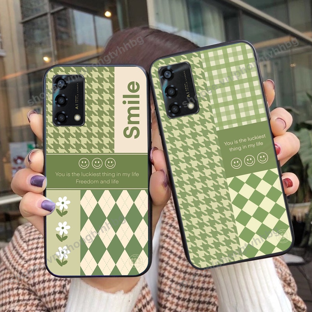 Ốp lưng Oppo A54 / A74 / A94 / A95 trái tim gấu thể thao , smile mặt cười cực cute