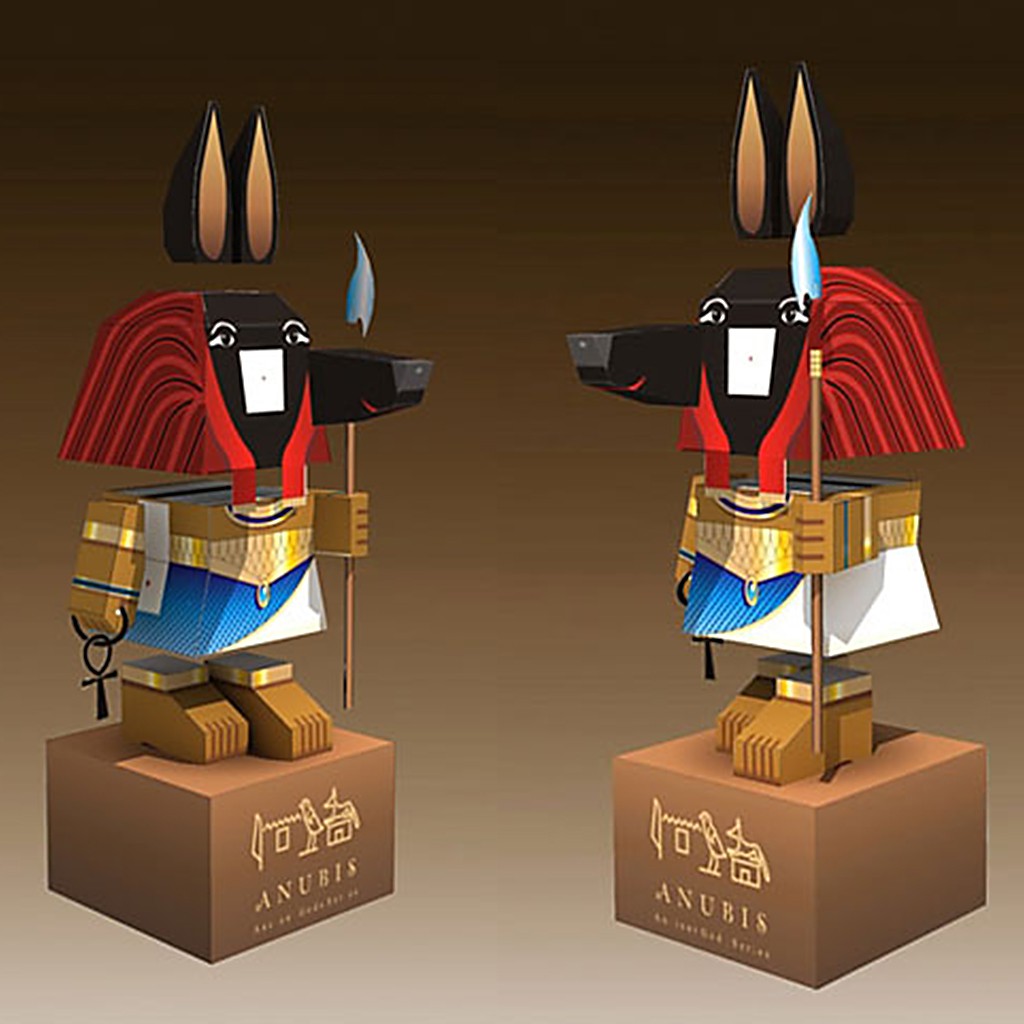 Mô hình giấy đồ chơi Anubis - Ancient Egyptian God