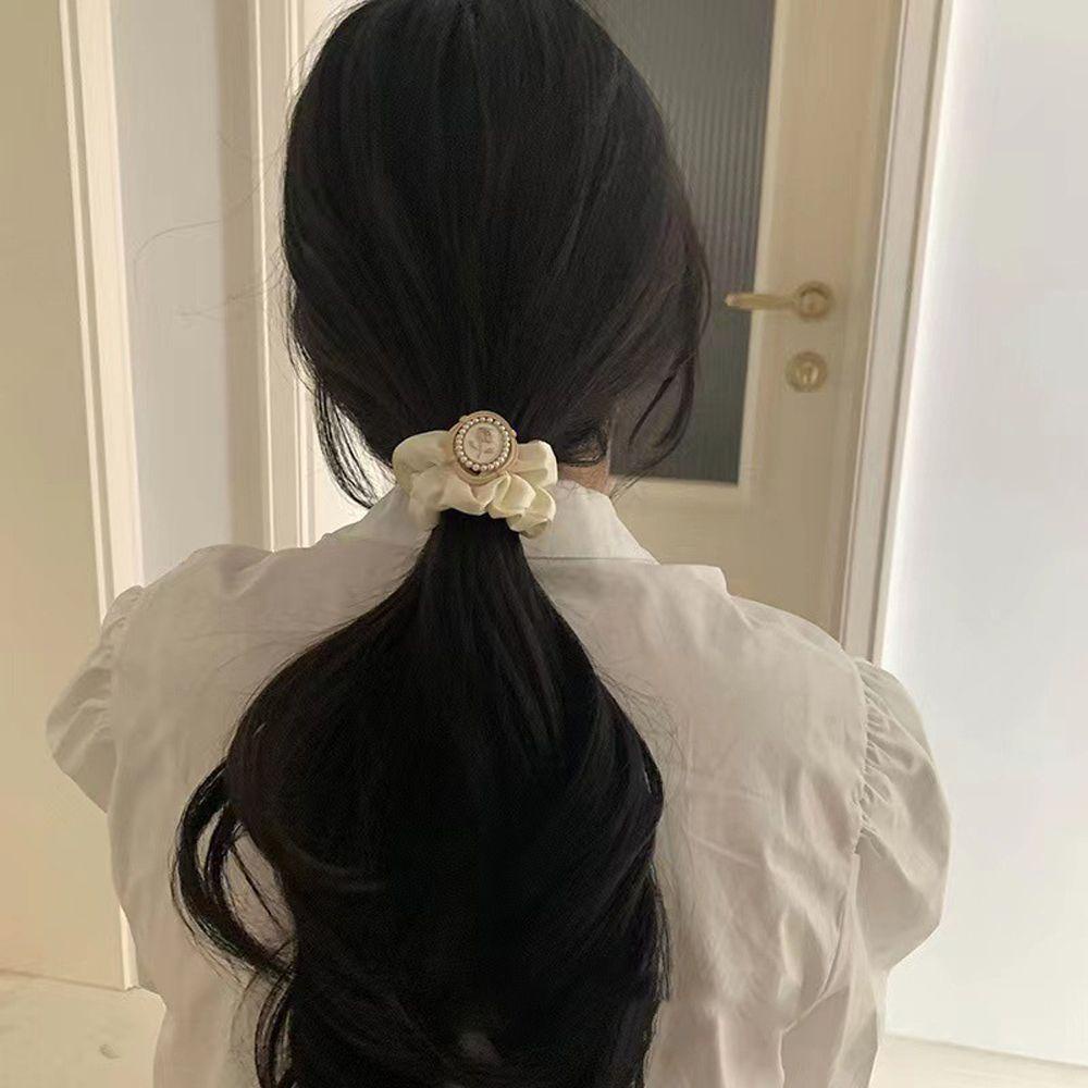 Dây Buộc Tóc Vải Satin In Hoa Kiểu Pháp Sang Trọng Dành Cho Nữ VANES1