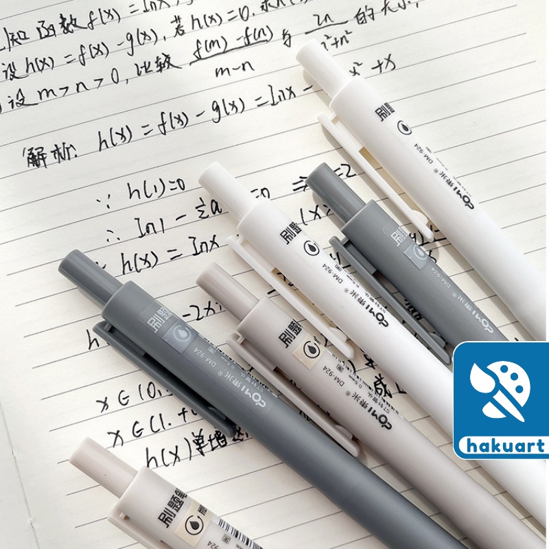 Bút gel đen Domi Nhật Bản vỏ trơn 0.5mm tối giản - Văn phòng phẩm Haku