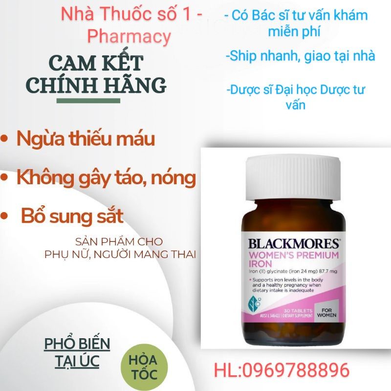 Sắt bổ bà bầu Blackmores Woman's Premum Iron