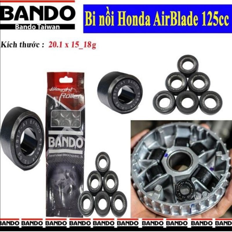 BI NỒI BANDO AB 125, PCX, SH MODE - BI NỒI CON LĂN BANDO 18g