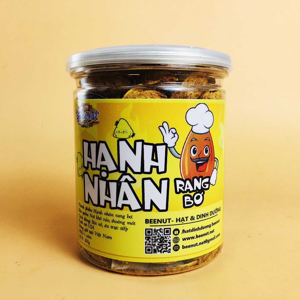 Hạnh nhân (RB) rang bơ vỏ mỏng 50g, 250g Hạt hạnh nhân bơ Mỹ dễ tách vỏ, rang thơm Hạt dinh dưỡng BeeNut