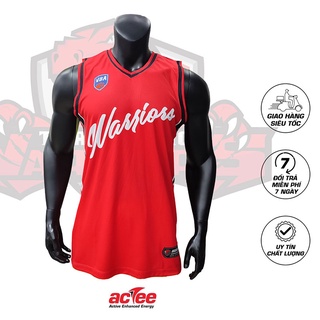 Áo bóng rổ thang long warriors màu đỏ - vba 2022