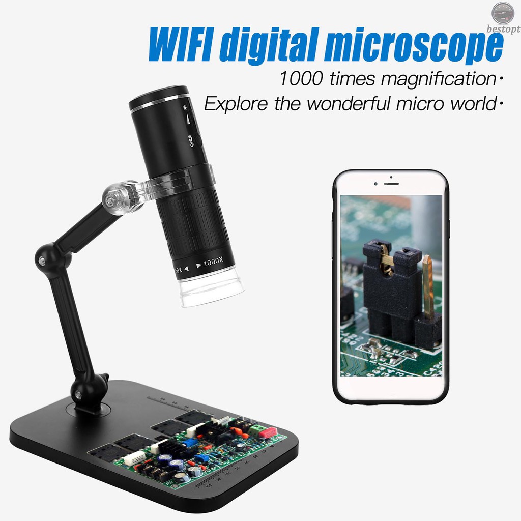 B&O Industrial Electronic Microscope 2 Million HD Digital Mobile Phone WIFI Microscope 50-1000X Portable Magnifier F210