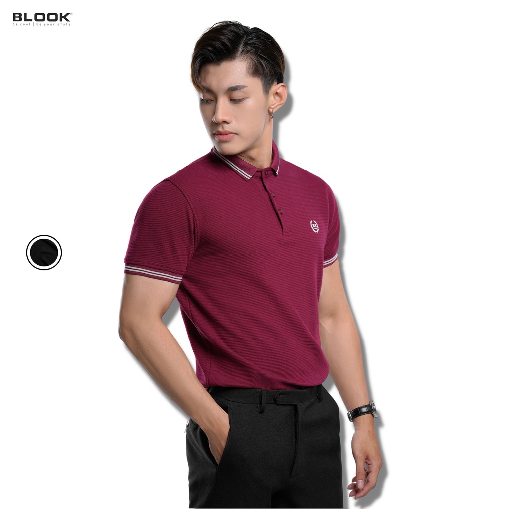 Áo Polo nam premium BLOOK chất vải thun gân mềm mại co giãn mã 32093