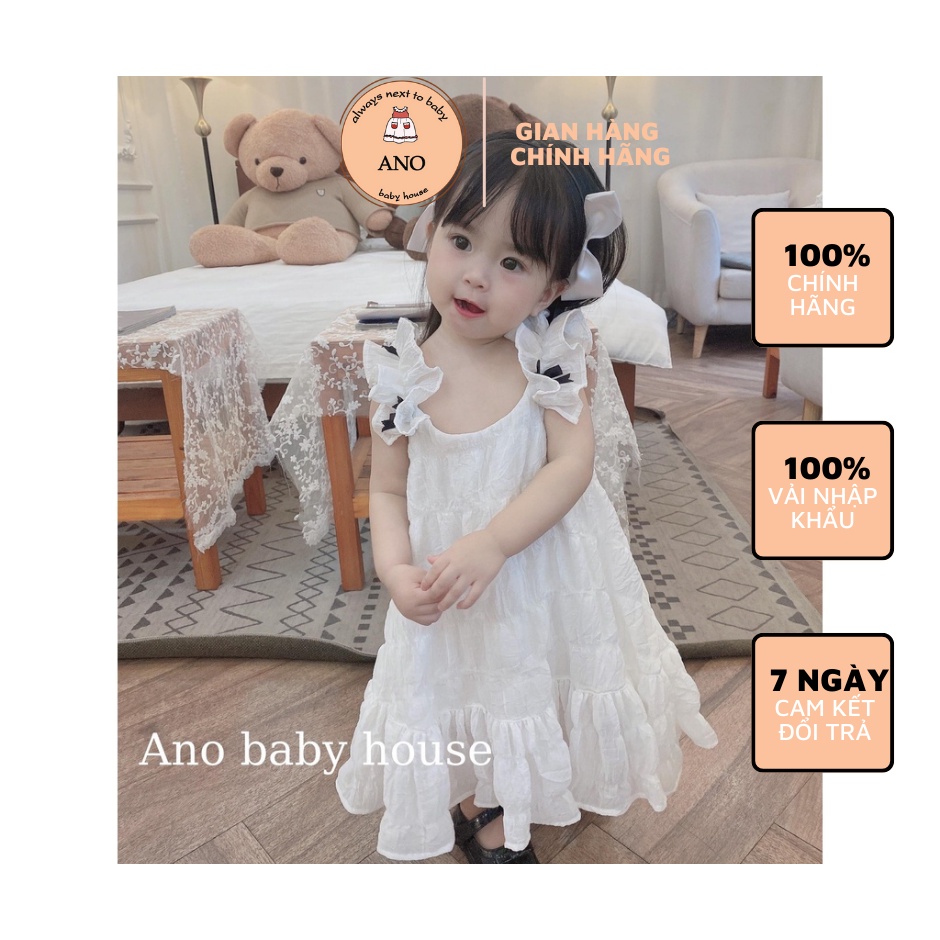 Váy trắng bèo nơ Ano Baby House