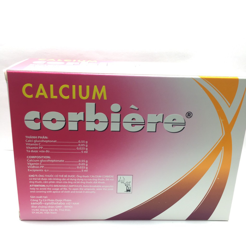 Calcium corbiere TE hộp 30 ống x 5ml