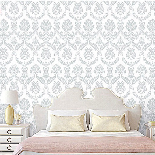 10m giấy dán tường sẵn keo hoa văn châu âu bạc mới (10m x 45cm/ cuộn) 5189 | BigBuy360 - bigbuy360.vn