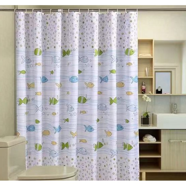 Rèm phòng tắm, rèm cửa sổ nhiều họa tiết (180cm x 180cm) Loại 1