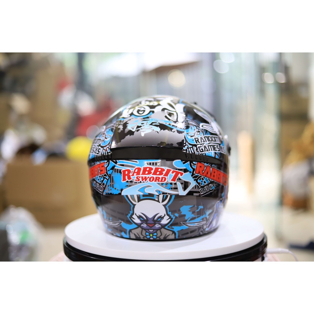 Mũ bảo hiểm Royal M268 3/4 2 kính lên tem Thỏ Repaid