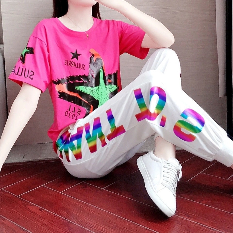 Set Đồ Thể Thao Dáng Rộng Phong Cách Thời Trang Mùa Hè Mới Cho Nữ
